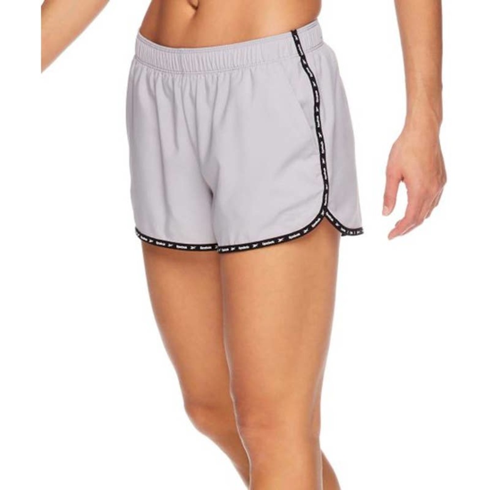 Sz L Reebok Silver Sconce Pocket Fast Track Active Shorts Women